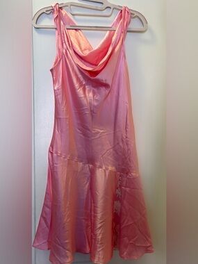 LoveShackFancy Pink Satin Dress